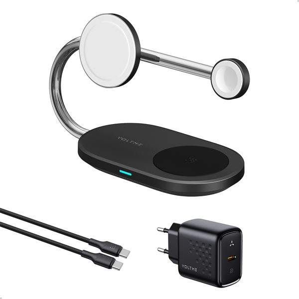 Voltme MagPak 3-IN-1 Series Qi2 + MFI (black)