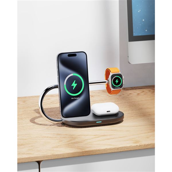 Voltme MagPak 3-IN-1 Series Qi2 + MFI (black)